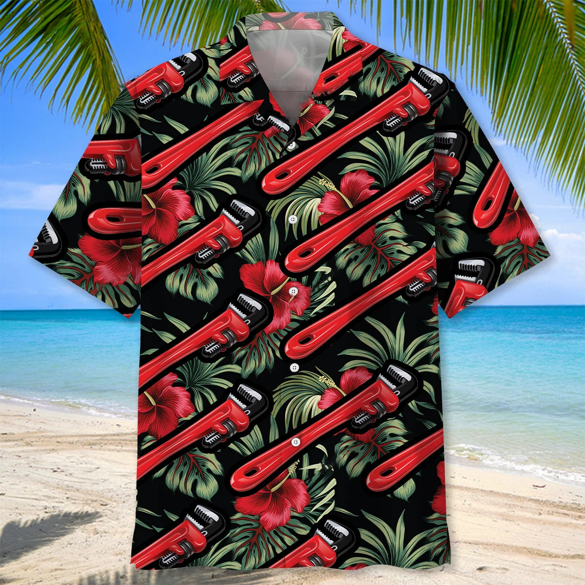 Retired Plumber Hawaiian Shirt, custom shirt gift for men (view 2)