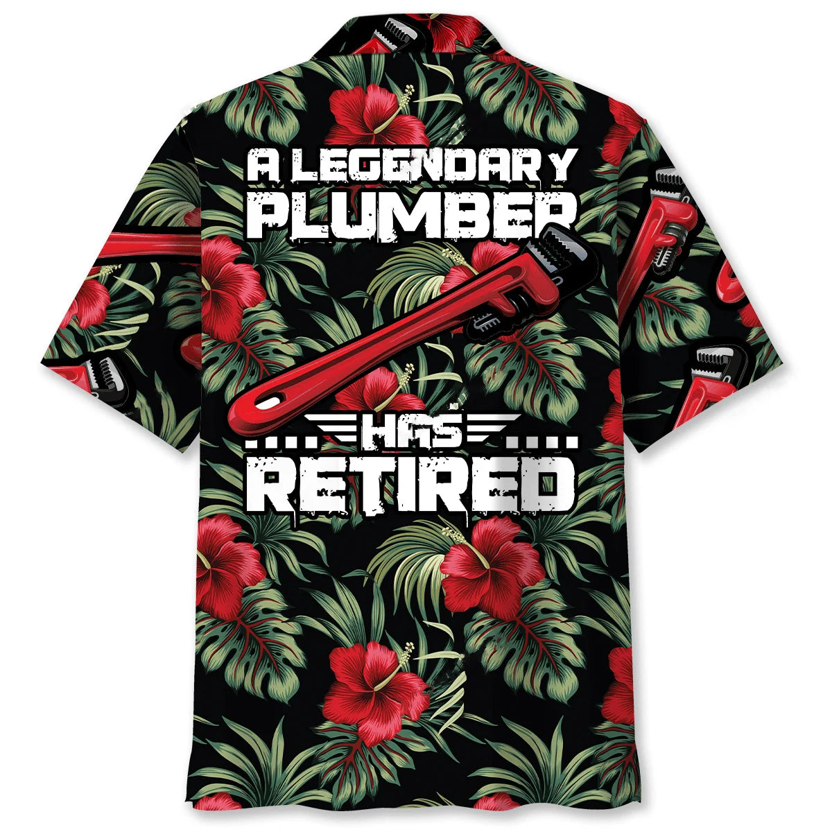 Retired Plumber Hawaiian Shirt, custom shirt gift for men (view 4)