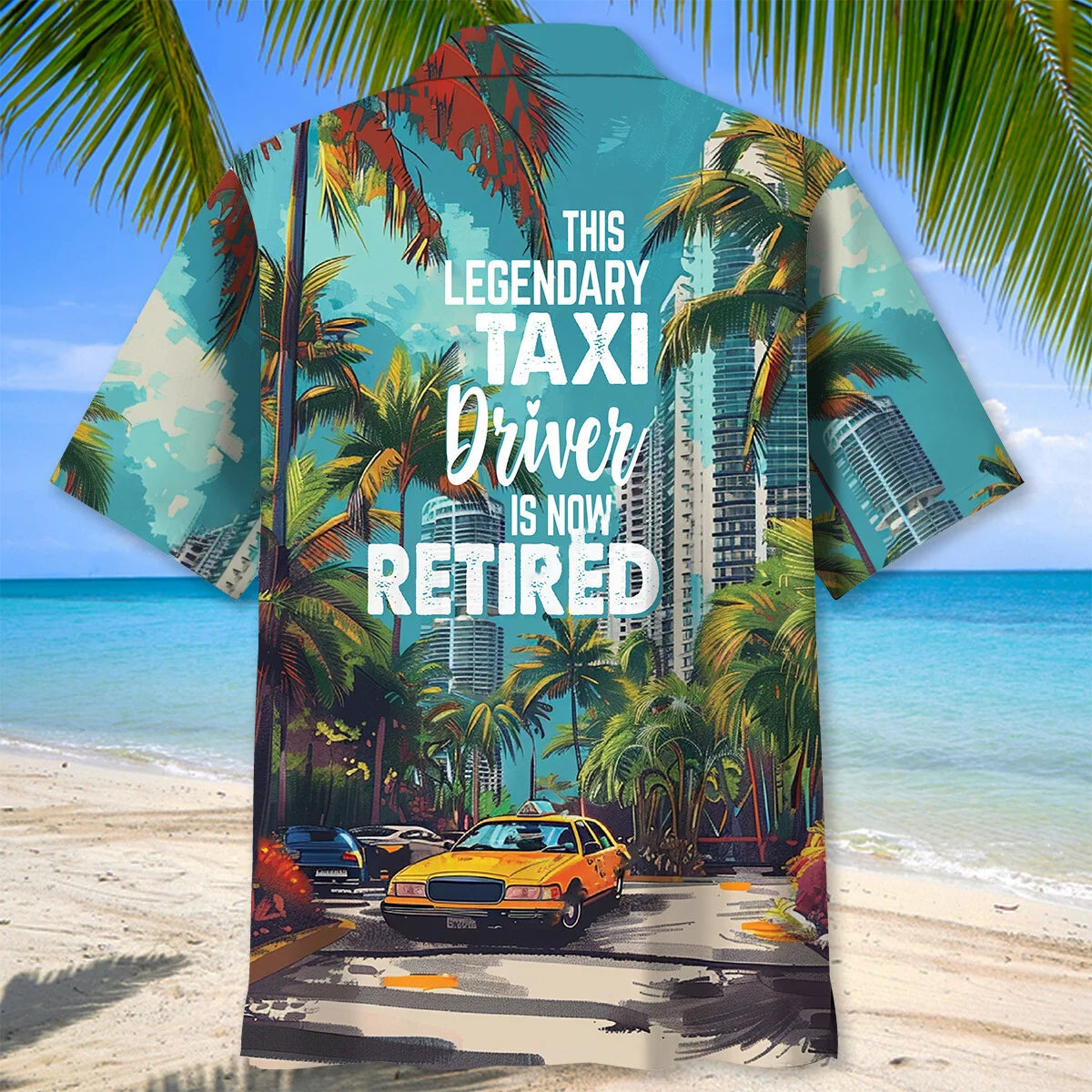 Retired Taxi Driver Hawaiian Shirt, custom shirt gift for men (view 3)