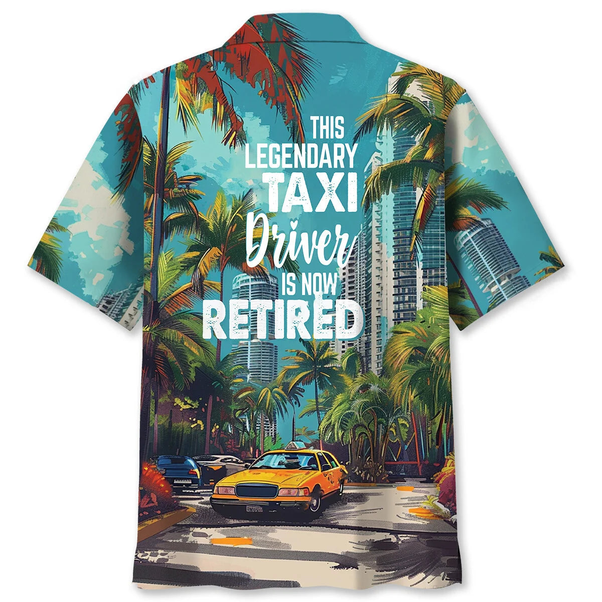 Retired Taxi Driver Hawaiian Shirt, custom shirt gift for men (view 4)