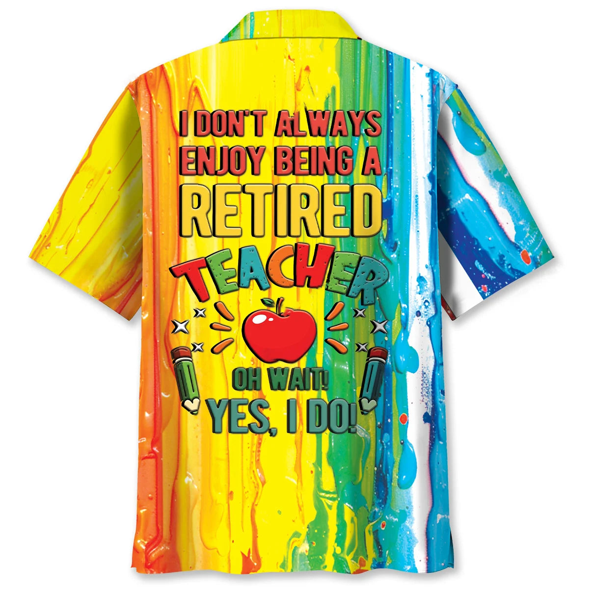 Retired Teacher Hawaiian Shirt, custom shirt gift for men (view 2)