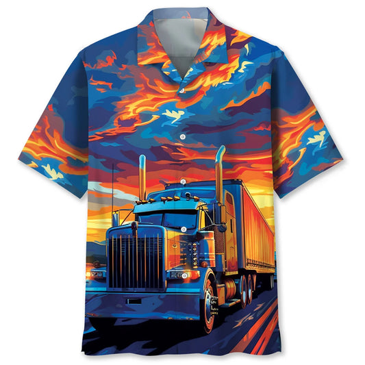 Retired Truck Driver Hawaiian Shirt, custom shirt gift for men