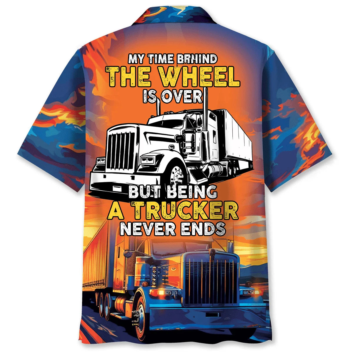 Retired Truck Driver Hawaiian Shirt, custom shirt gift for men (view 3)