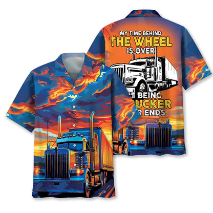 Retired Truck Driver Hawaiian Shirt, custom shirt gift for men (view 4)