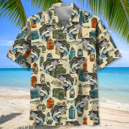 Retro Bass Fishing Master Hawaiian Shirt, fishing gift for men (view 2)