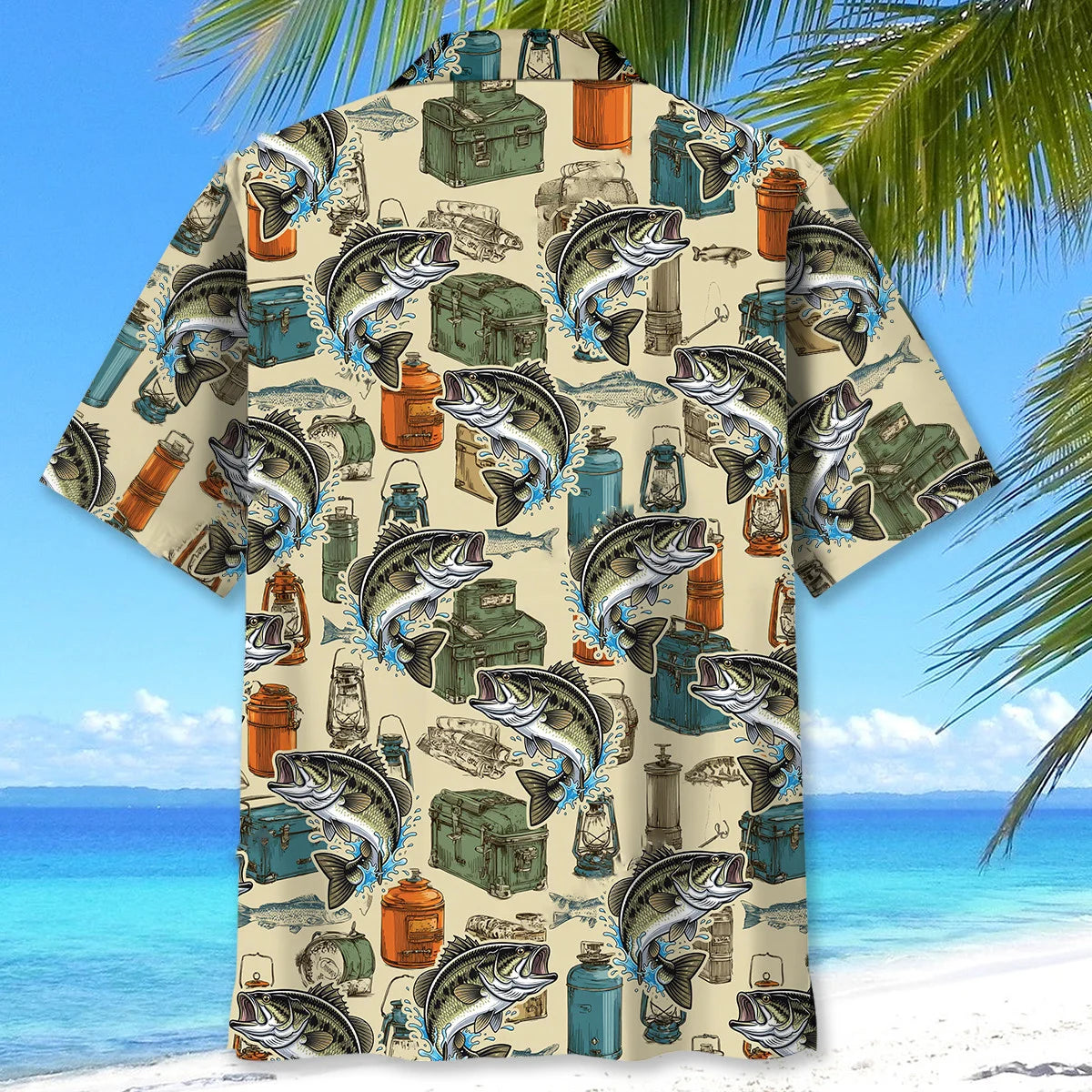 Retro Bass Fishing Master Hawaiian Shirt, fishing gift for men (view 3)