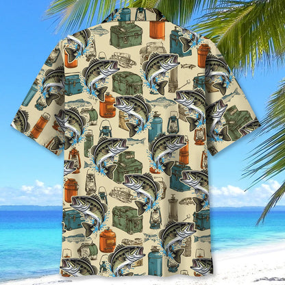 Retro Bass Fishing Master Hawaiian Shirt, fishing gift for men (view 3)