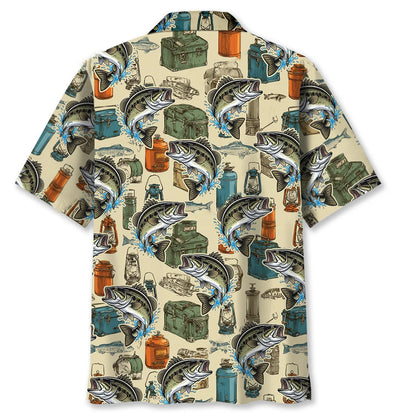 Retro Bass Fishing Master Hawaiian Shirt, fishing gift for men (view 4)