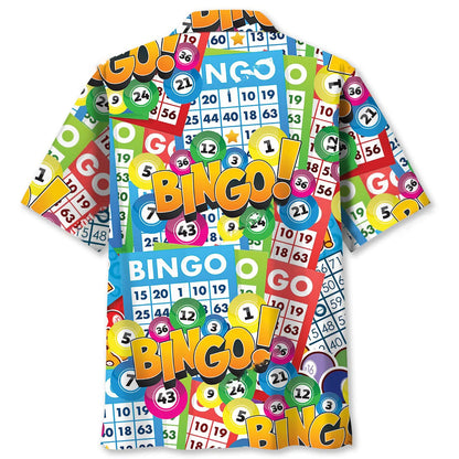 Retro Bingo Lover Hawaiian Shirt, custom shirt gift for men (view 2)