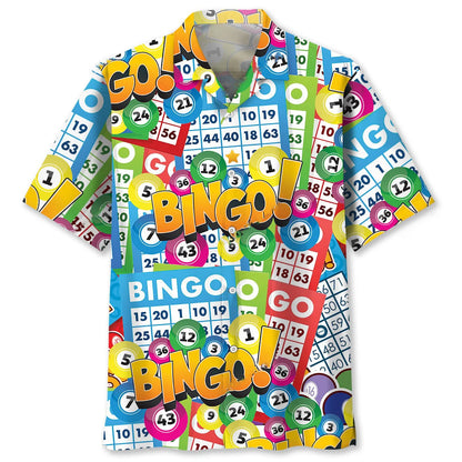Retro Bingo Lover Hawaiian Shirt, custom shirt gift for men (view 4)