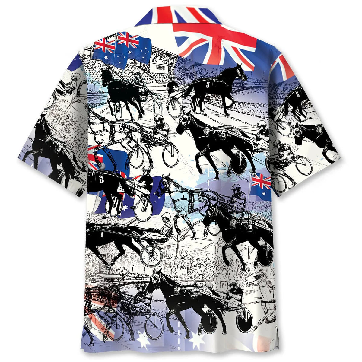 Retro Horse Harness Racing Hawaiian Shirt, custom shirt gift for men (view 2)