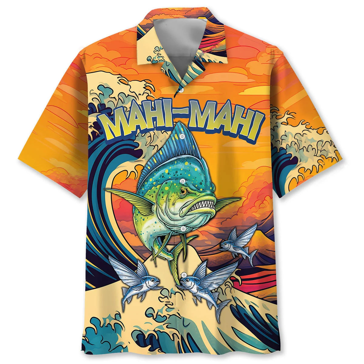 Retro Mahi Mahi Scary Hawaiian Shirt, custom shirt gift for men