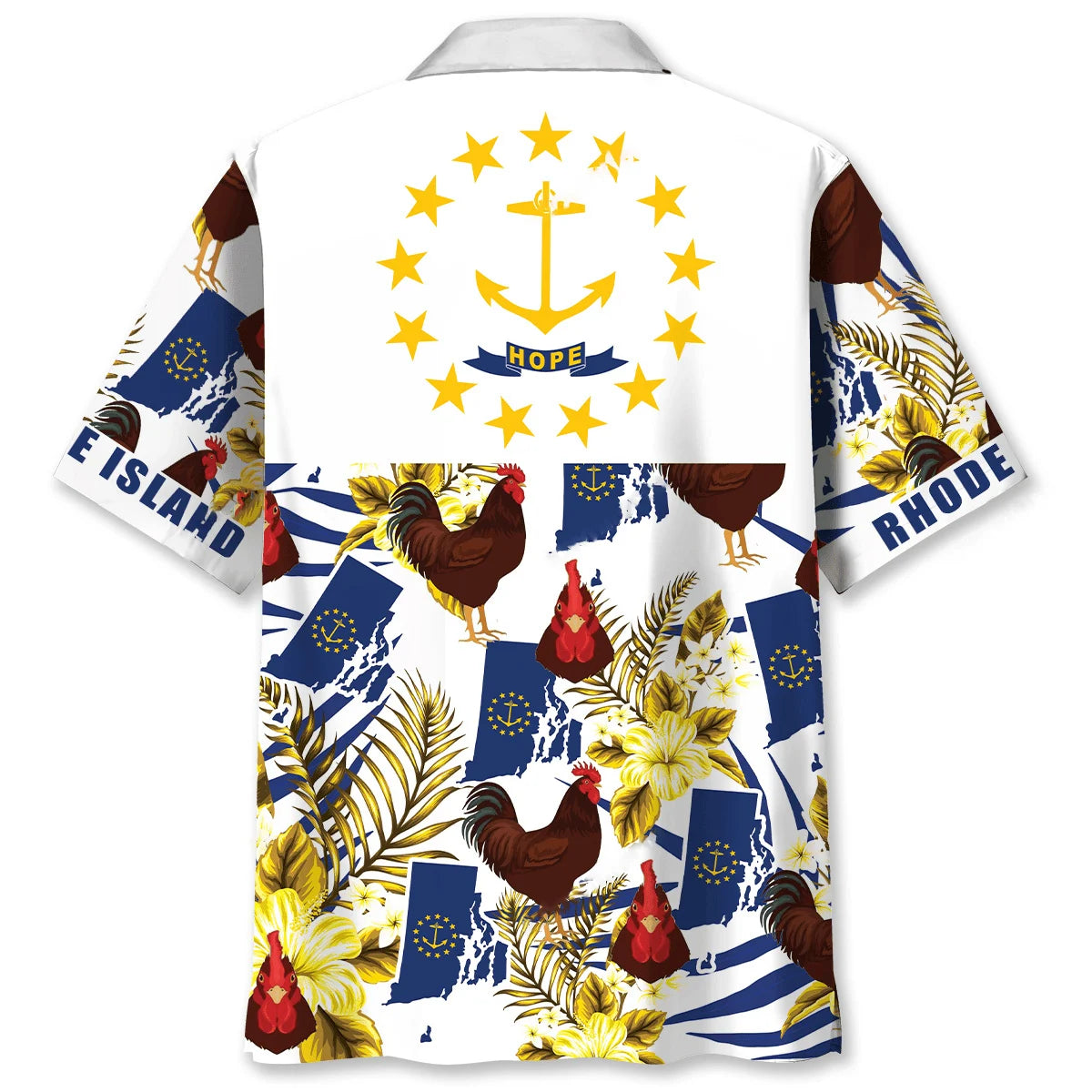 Rhode Island Proud Hawaiian Shirt, custom shirt gift for men (view 2)