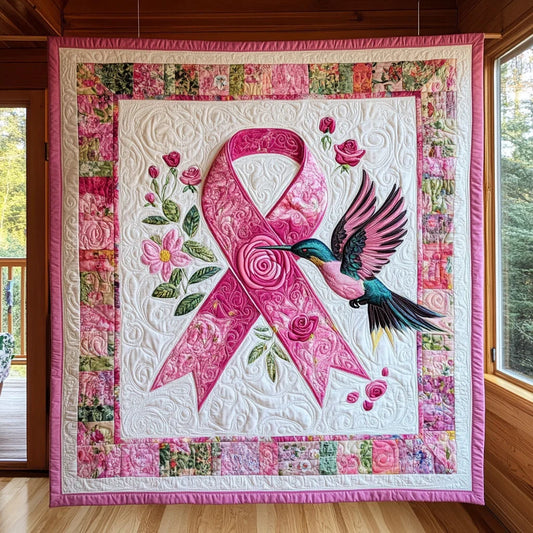 Ribbon Of Hope Quilt Blanket