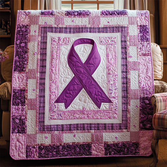 Ribbon Of Hope Quilt Blanket