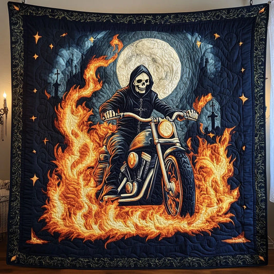 Ride Through The Fire Quilt Blanket