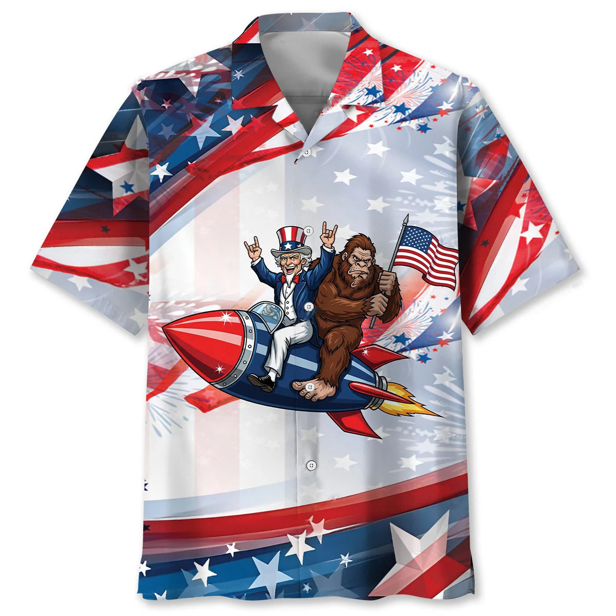 Riding Rocket Hawaiian Shirt, custom shirt gift for men
