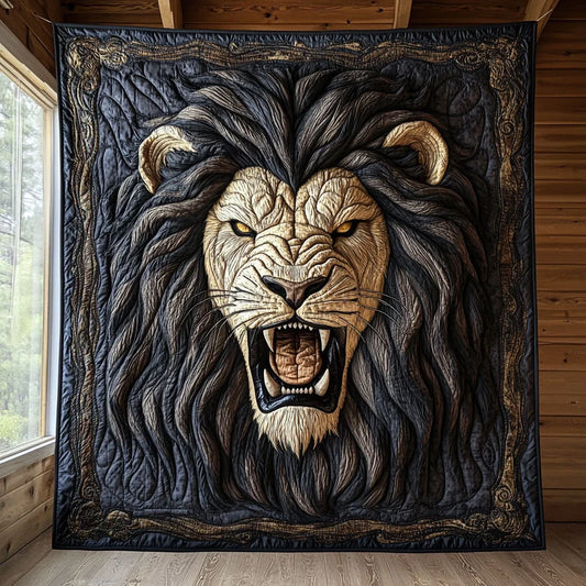 Roar Of King Quilt Blanket