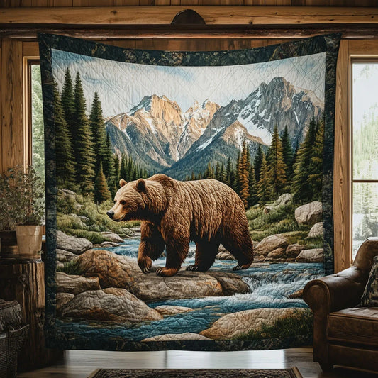 Rocky River Bear Quilt Blanket