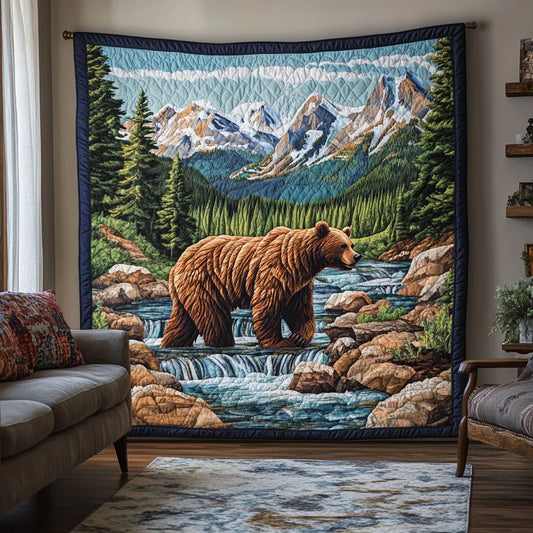 Rocky River Bear Quilt Blanket
