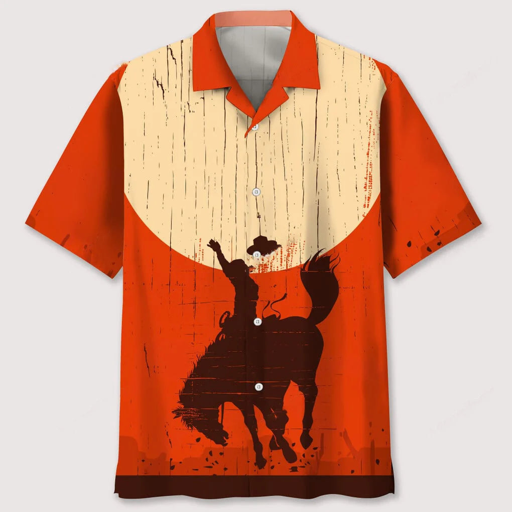 Rodeo Hawaii Shirt, custom shirt gift for men