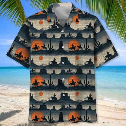 Rodeo Rust Hawaiian Shirt, custom shirt gift for men (view 2)
