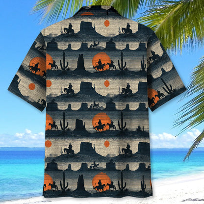 Rodeo Rust Hawaiian Shirt, custom shirt gift for men (view 3)