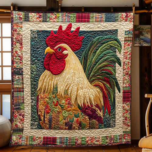 Roosted Riddle Quilt Blanket