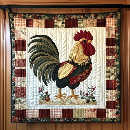 Rooster Rise Quilt Blanket