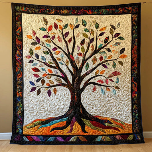 Root And Rise Quilt Blanket