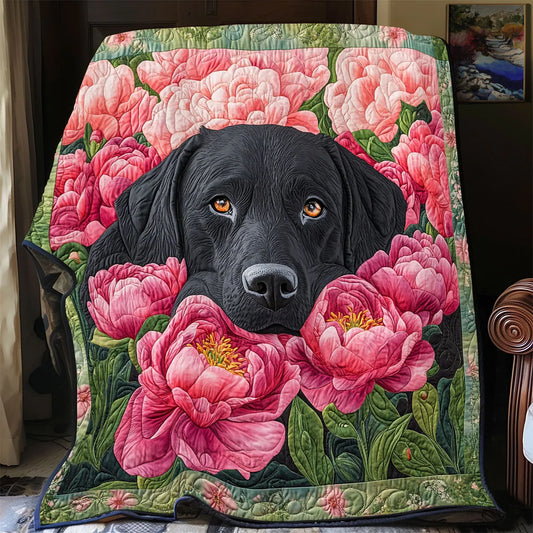 Rose Labrador Quilt Blanket