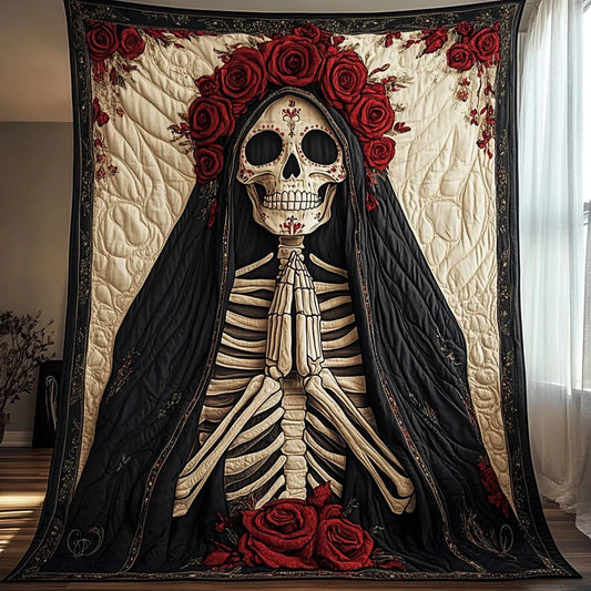 Roses Pray Quilt Blanket
