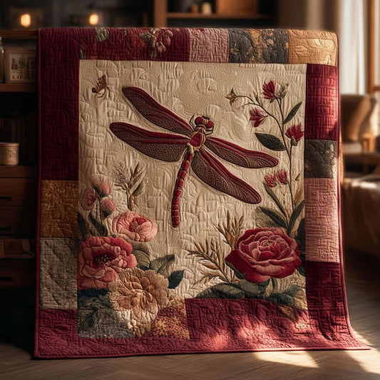 Rosewing Dragonfly Quilt Blanket