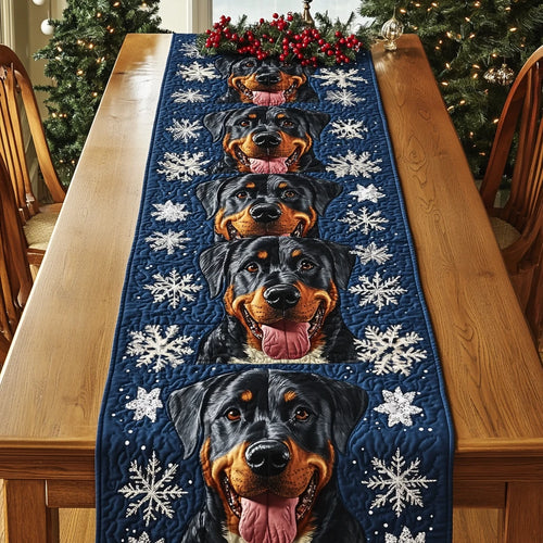 Rottweiler Charm Quilted Table Runner