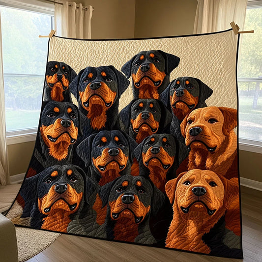 Rottweiler Quilt Blanket