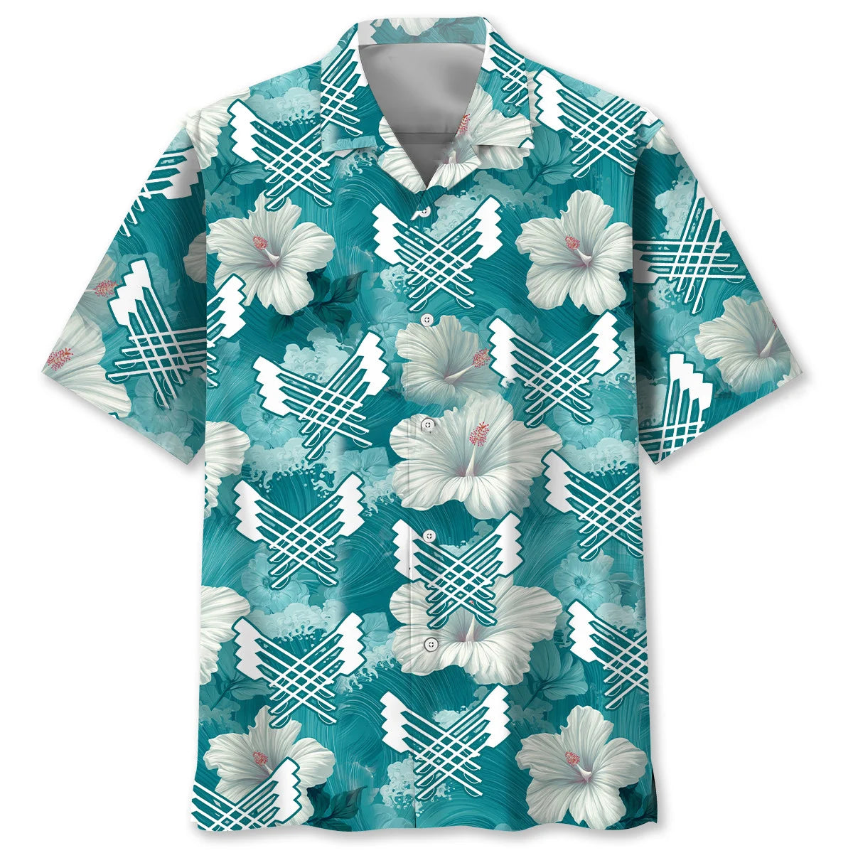 Rowing Blue Hibiscus Hawaiian Shirt, custom shirt gift for men (view 2)