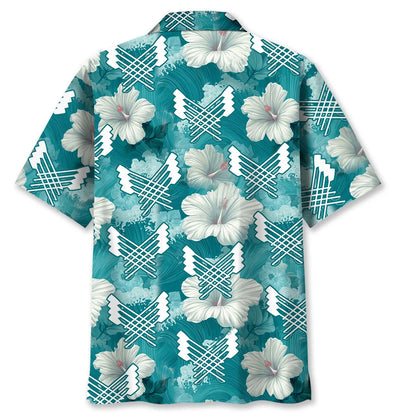 Rowing Blue Hibiscus Hawaiian Shirt, custom shirt gift for men (view 4)