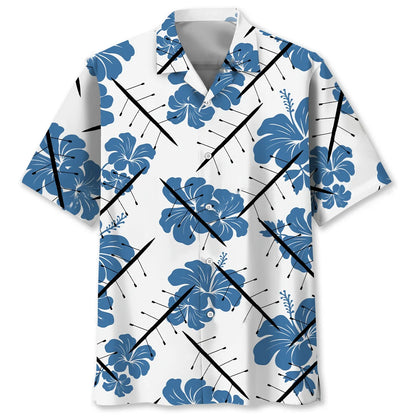 Rowing Hibiscus Flower Hawaiian Shirt, custom shirt gift for men