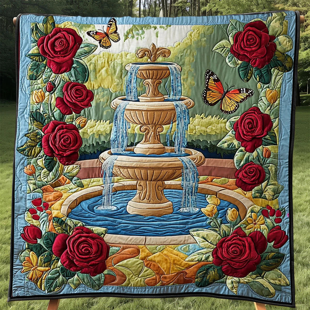 Royal Garden Cascade Quilt Blanket