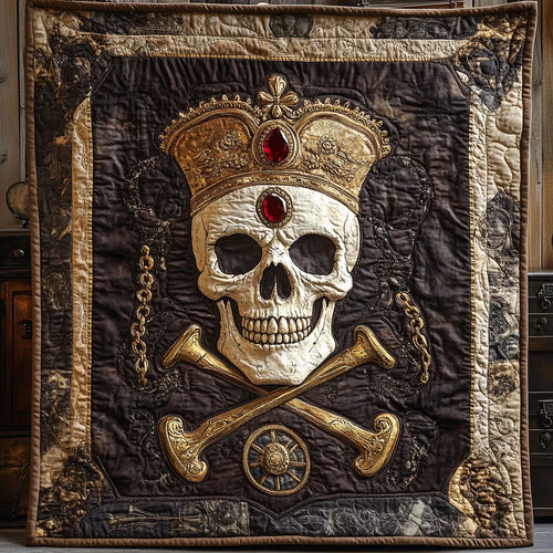 Royal Skull Quilt Blanket
