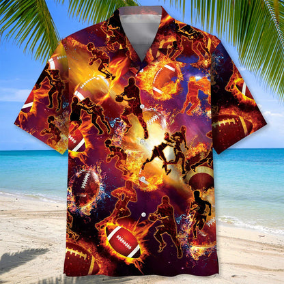 Rugby Fire Hawaiian Shirt, custom shirt gift for men (view 5)