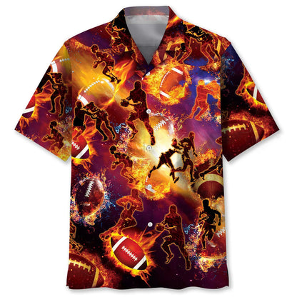 Rugby Fire Hawaiian Shirt, custom shirt gift for men (view 6)