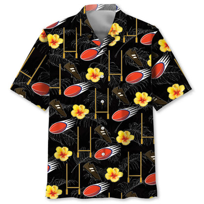 Rugby Goal Hawaiian Shirt, custom shirt gift for men
