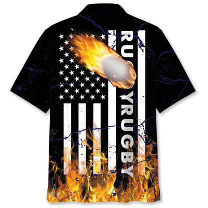 Rugby Hawaiian Shirt, custom shirt gift for men