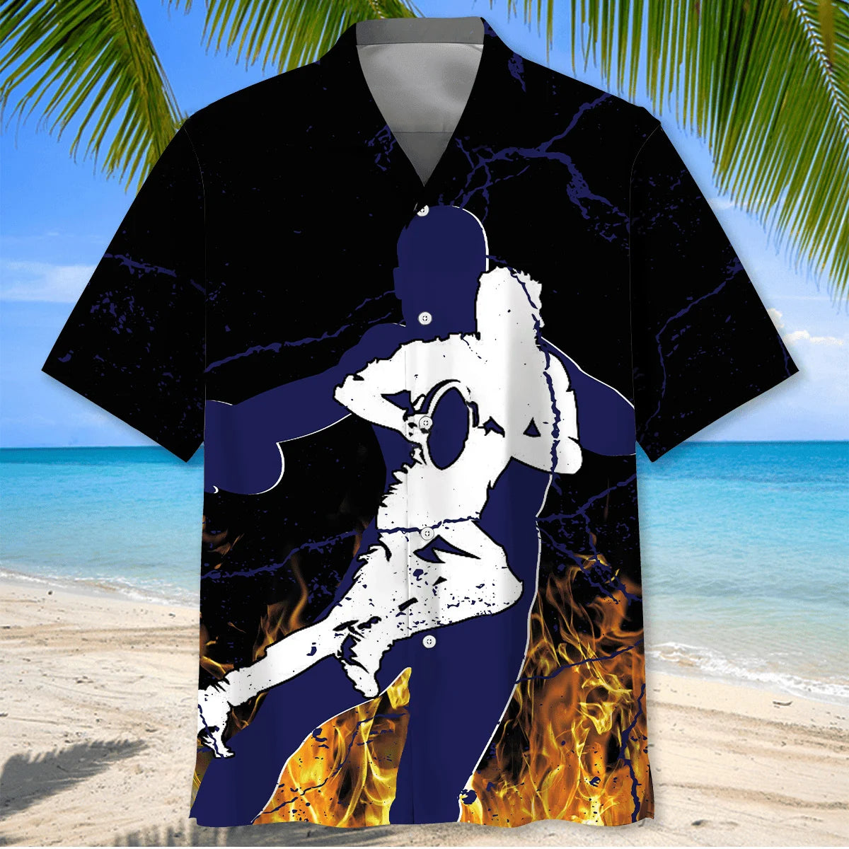 Rugby Hawaiian Shirt, custom shirt gift for men (view 2)