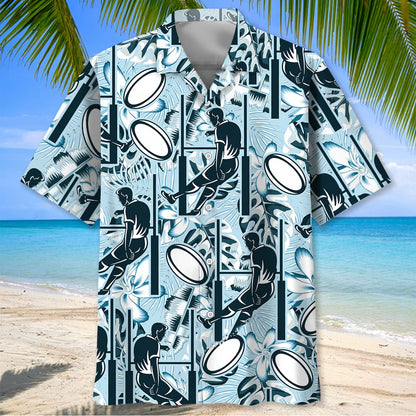 Rugby Player Hawaiian Shirt, custom shirt gift for men (view 2)