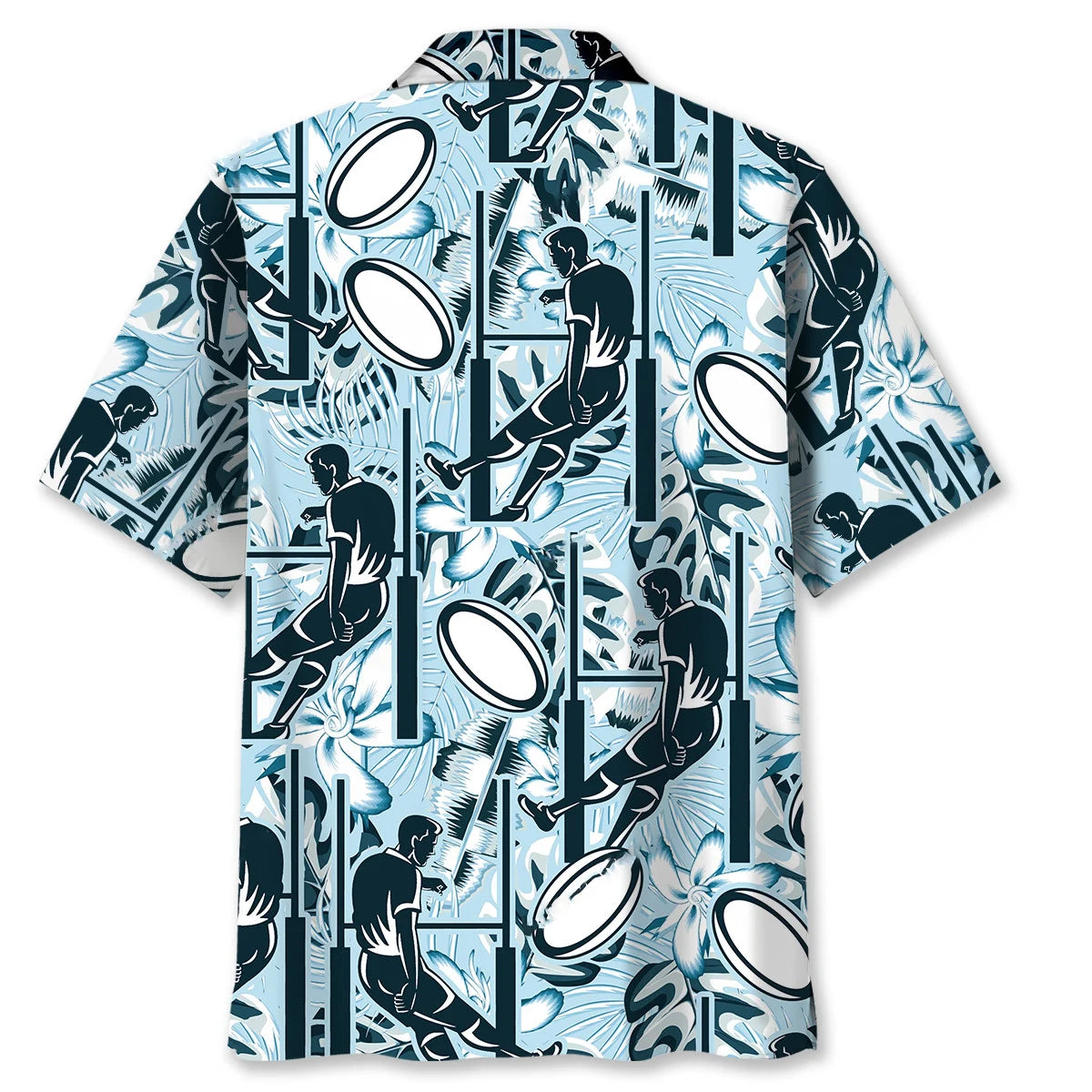 Rugby Player Hawaiian Shirt, custom shirt gift for men (view 4)