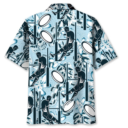 Rugby Player Hawaiian Shirt, custom shirt gift for men (view 4)