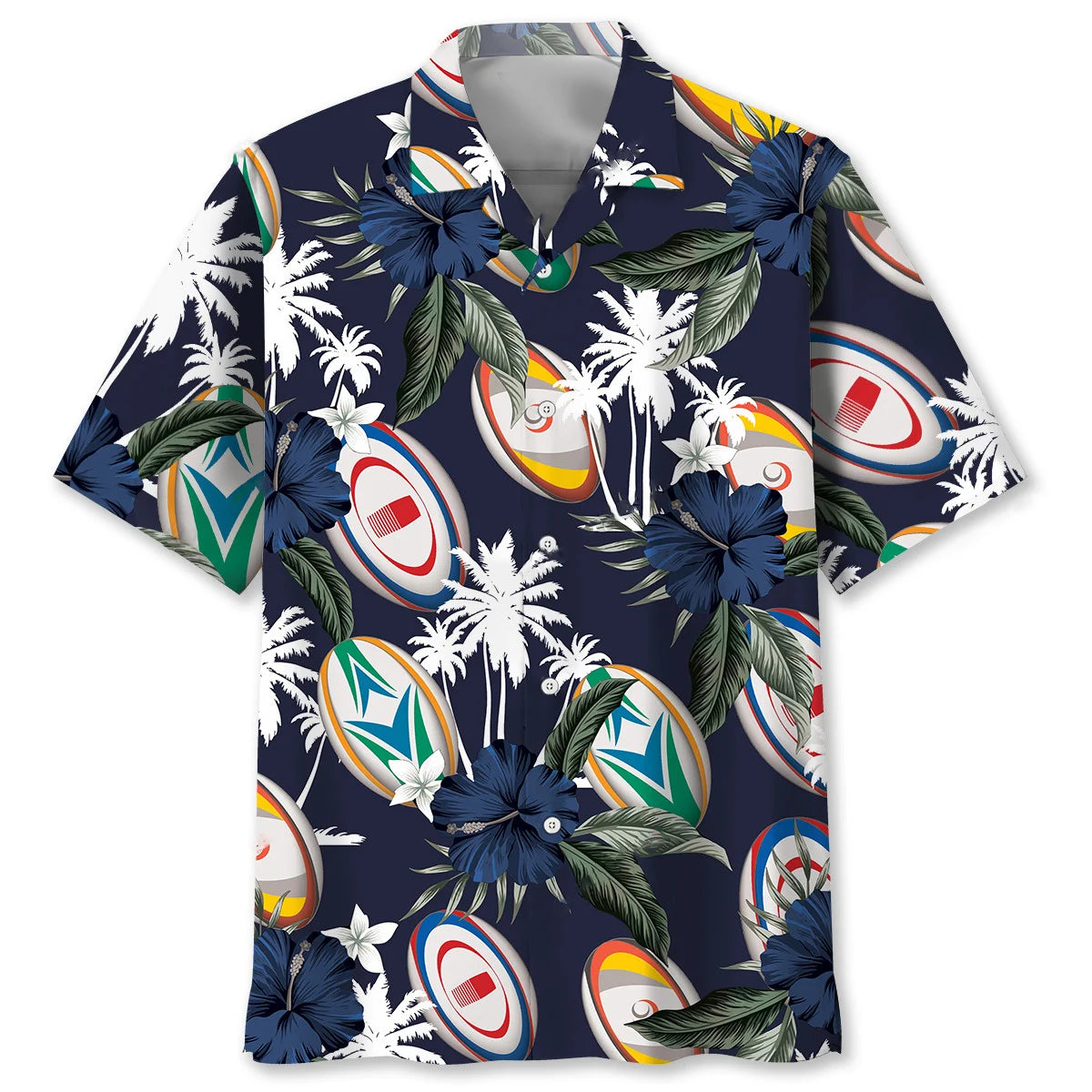 Rugby Tropical Nature Hawaiian Shirt, custom shirt gift for men