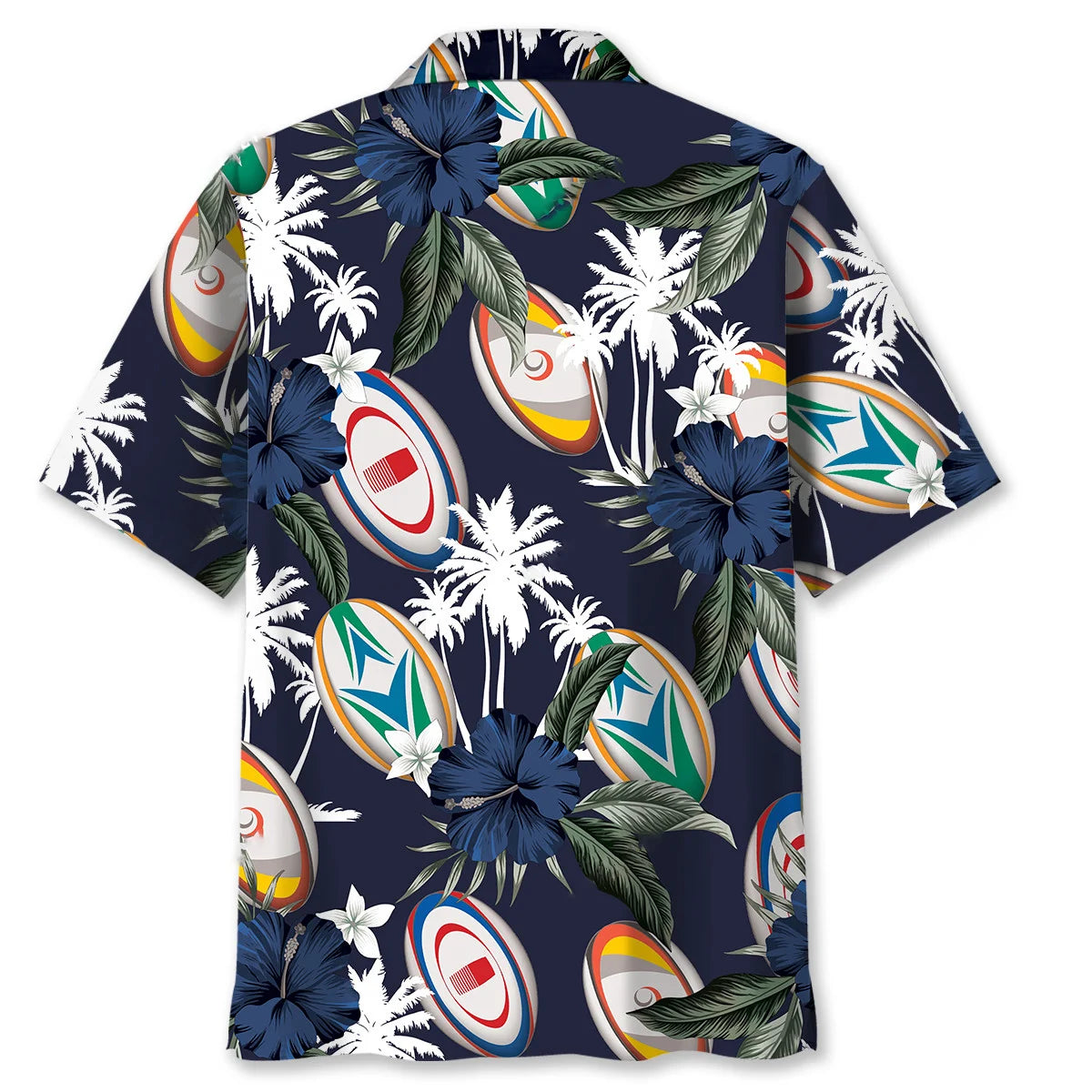 Rugby Tropical Nature Hawaiian Shirt, custom shirt gift for men (view 4)